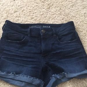American eagle hi-rise shortie shorts
